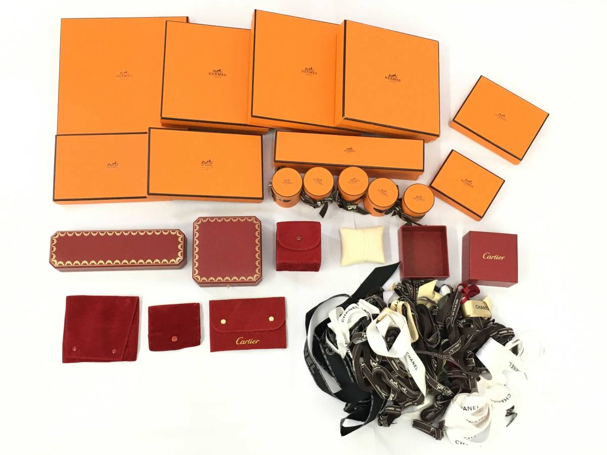 HERMES エルメス 保存袋 リボン アクセサリーBOX 空箱 ジュエリー 