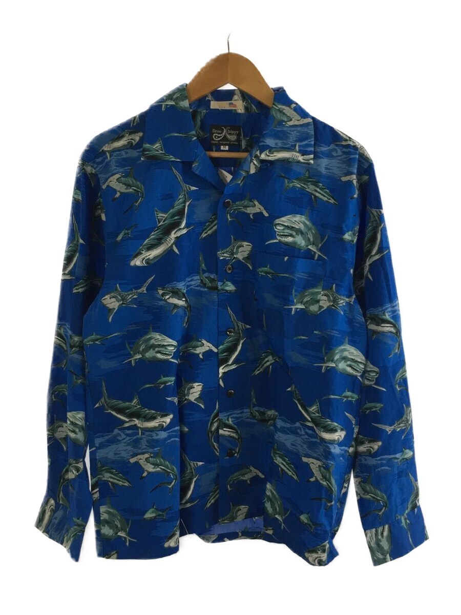 Dress hippy◆長袖シャツ/M/コットン/BLU/総柄