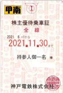 神戸電鉄 株主優待乗車証のYahoo!オークション(旧ヤフオク!)の相場