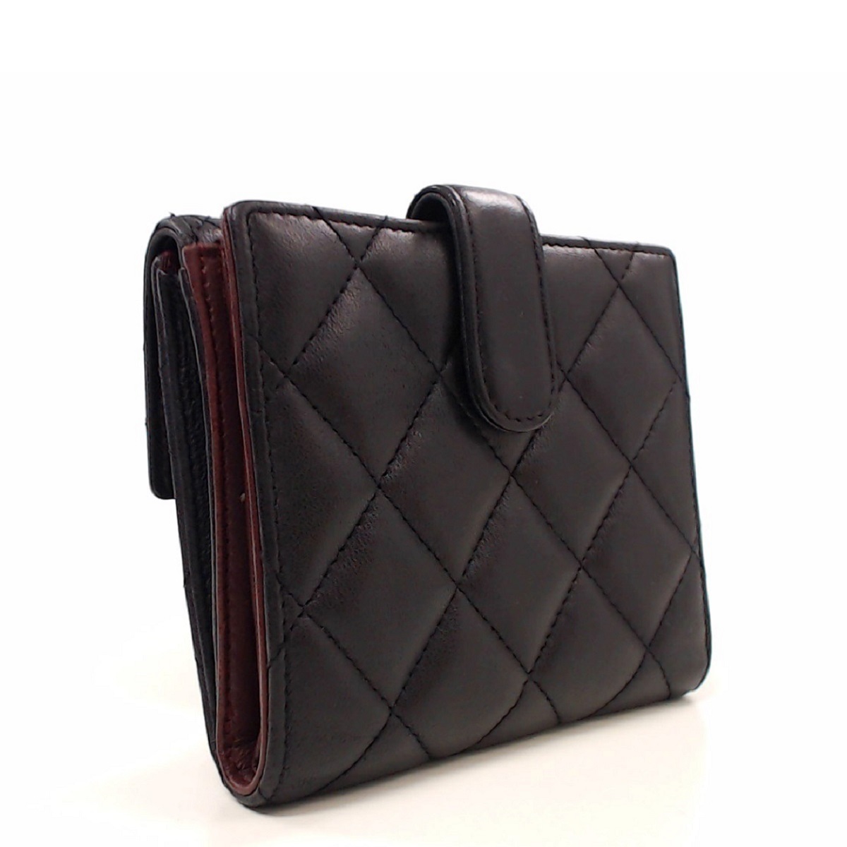 マトラッセ シャネル ラムスキン CHANEL 二つ折り財布 1円スタート