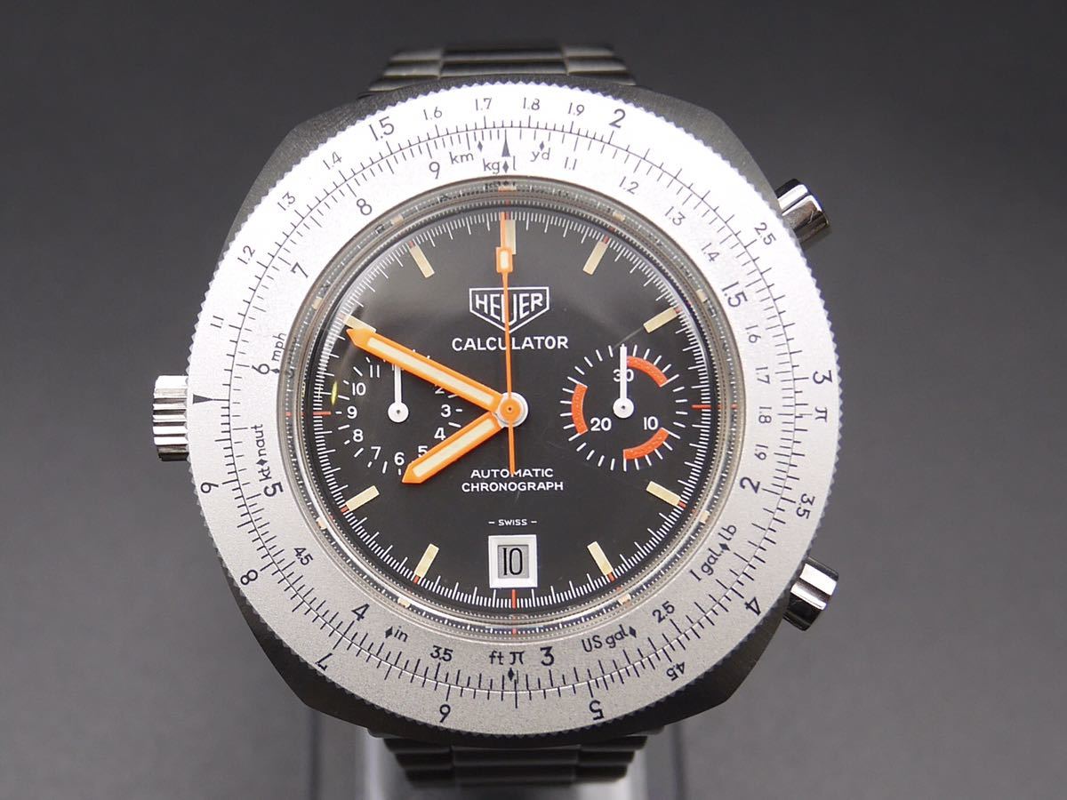 レア】 ホイヤー カリキュレーター 自動巻 クロノグラフ HEUER 