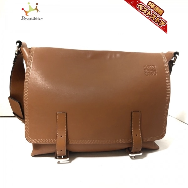 ロエベ LOEWE ショルダーバッグ - レザー ブラウン バッグ