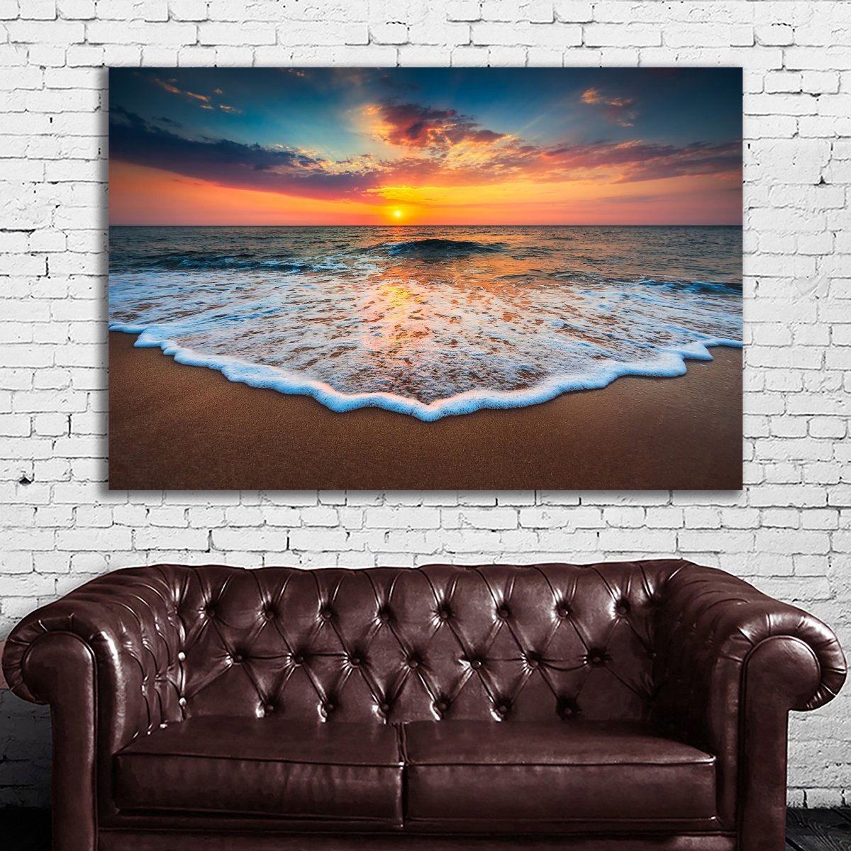 ビーチ 海 特大 ポスター 150x100cm リゾート ハワイ モルディブ ヤシ
