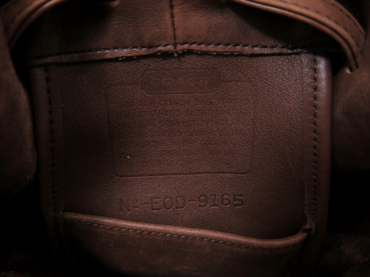 美品✨コーチ ヴィンテージ ショルダーバッグ 巾着 ブラウン レザー  