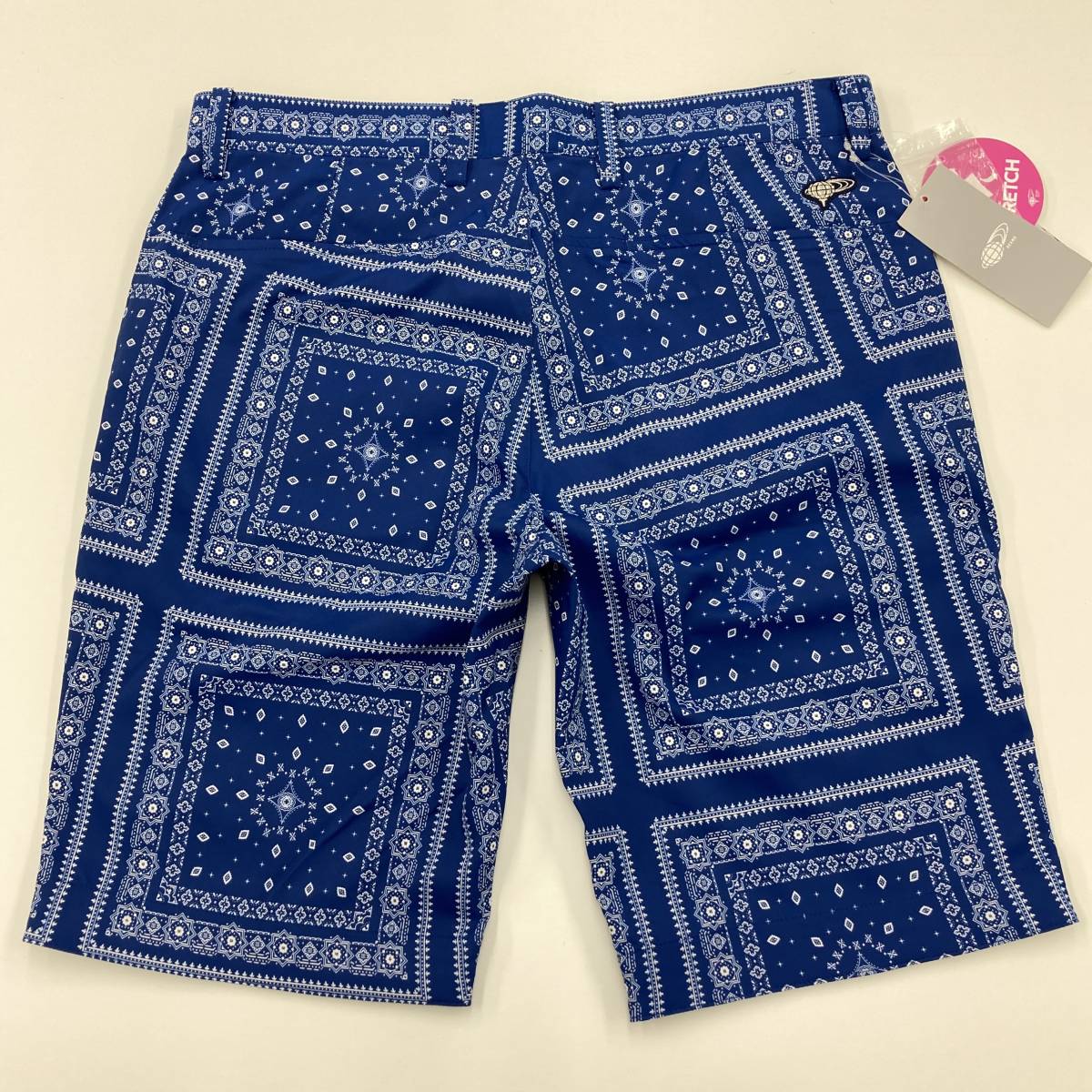 驚きの破格値，高品質 品 BEAMS GOLF バンダナ柄 ショートパンツ 青 メンズ 44 S ビームスゴルフ パープルレーベル ショーツ ハーフパンツ 1070315(74cm～)｜売買されたオークション情報、yahooの商品情報をアーカイブ公開 パンツ、スラックス