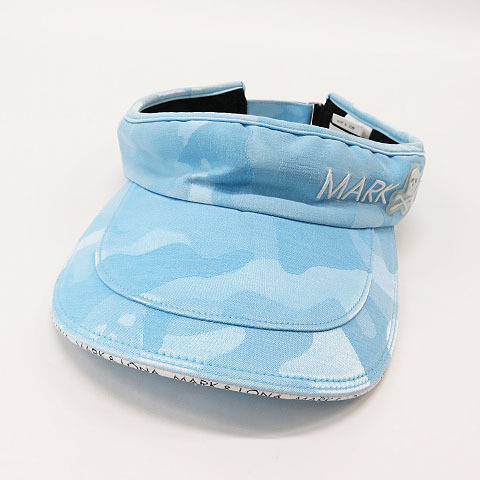 MARK&LONA マークアンドロナ サンバイザー 迷彩 カモフラ ブルー系