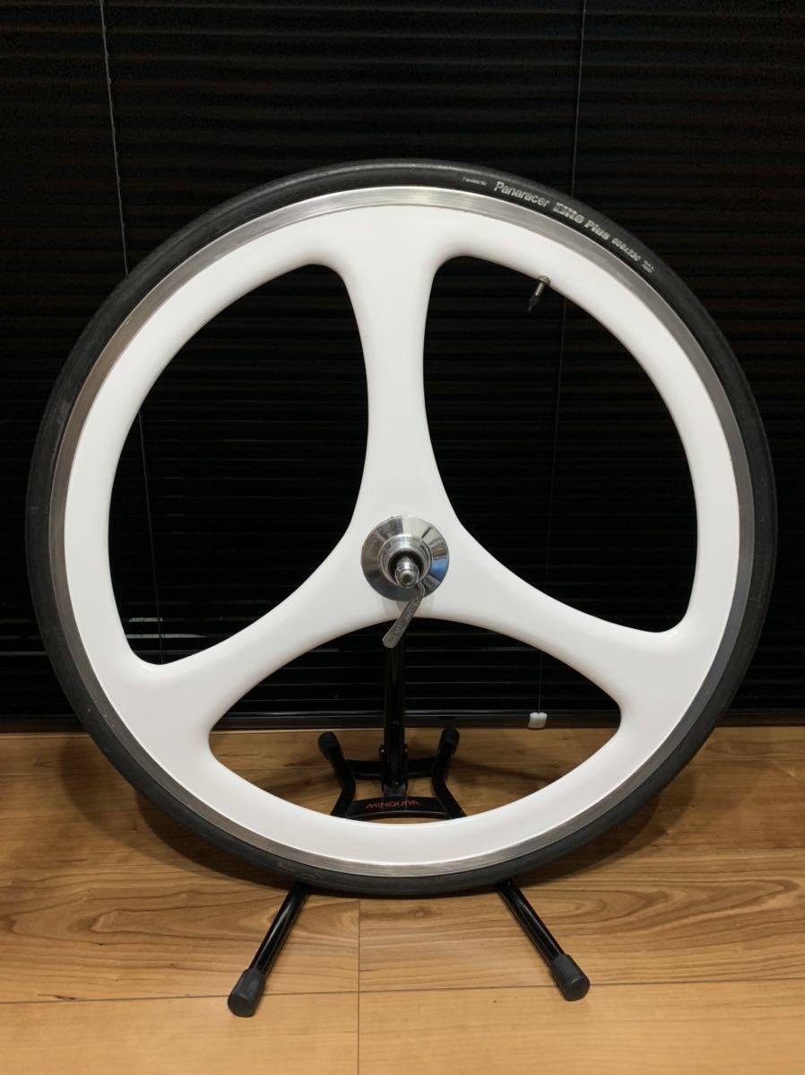 Spin カーボンバトンホイール 650c ピスト専用 フロント用 トライスポーク ピストホイール3バトンホイール仕様 バトン バトン