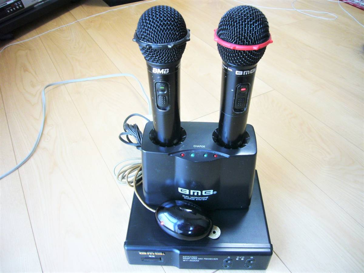 BMBワイヤレスマイクセット WT-4000 WM-600 レシーバー BMBワイヤレスマイクセット WT-4000 WM-600 レシーバー ♪ BMB 赤外線