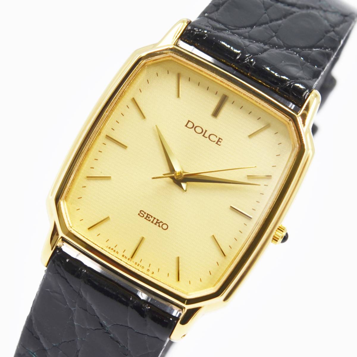 SALE，安い S 1円スタート SEIKO セイコー DOLCE＆EXCELINE ドルチェ＆エクセリーヌ 8N41-5160 ゴールド文字盤 クォーツ 稼働品 メンズ時計 箱付き(ドルチェ)｜売買されたオークション情報、yahooの商品情報をア ドルチェ