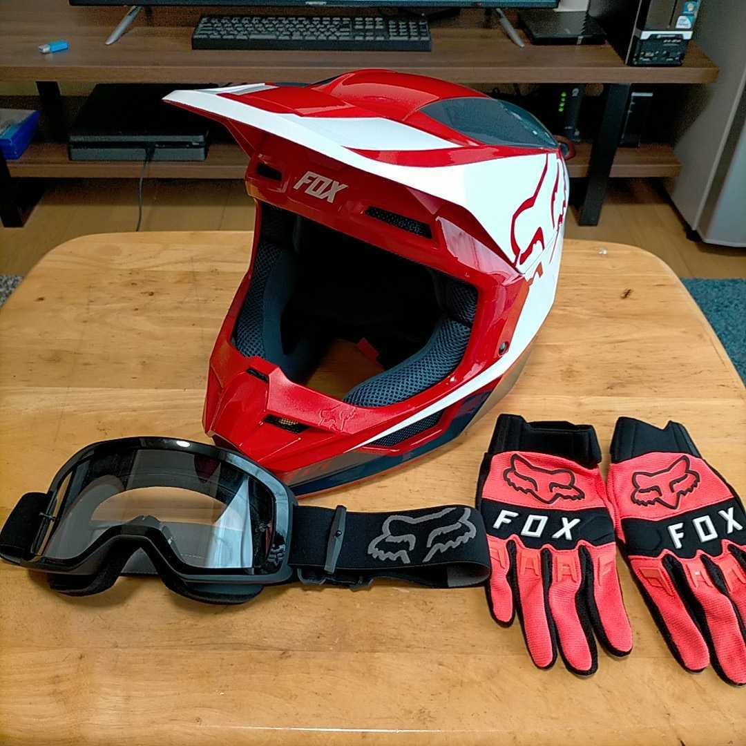 FOX RACING】V1ヘルメット+ビューゴーグルセット FOX RACING】V1 オフ