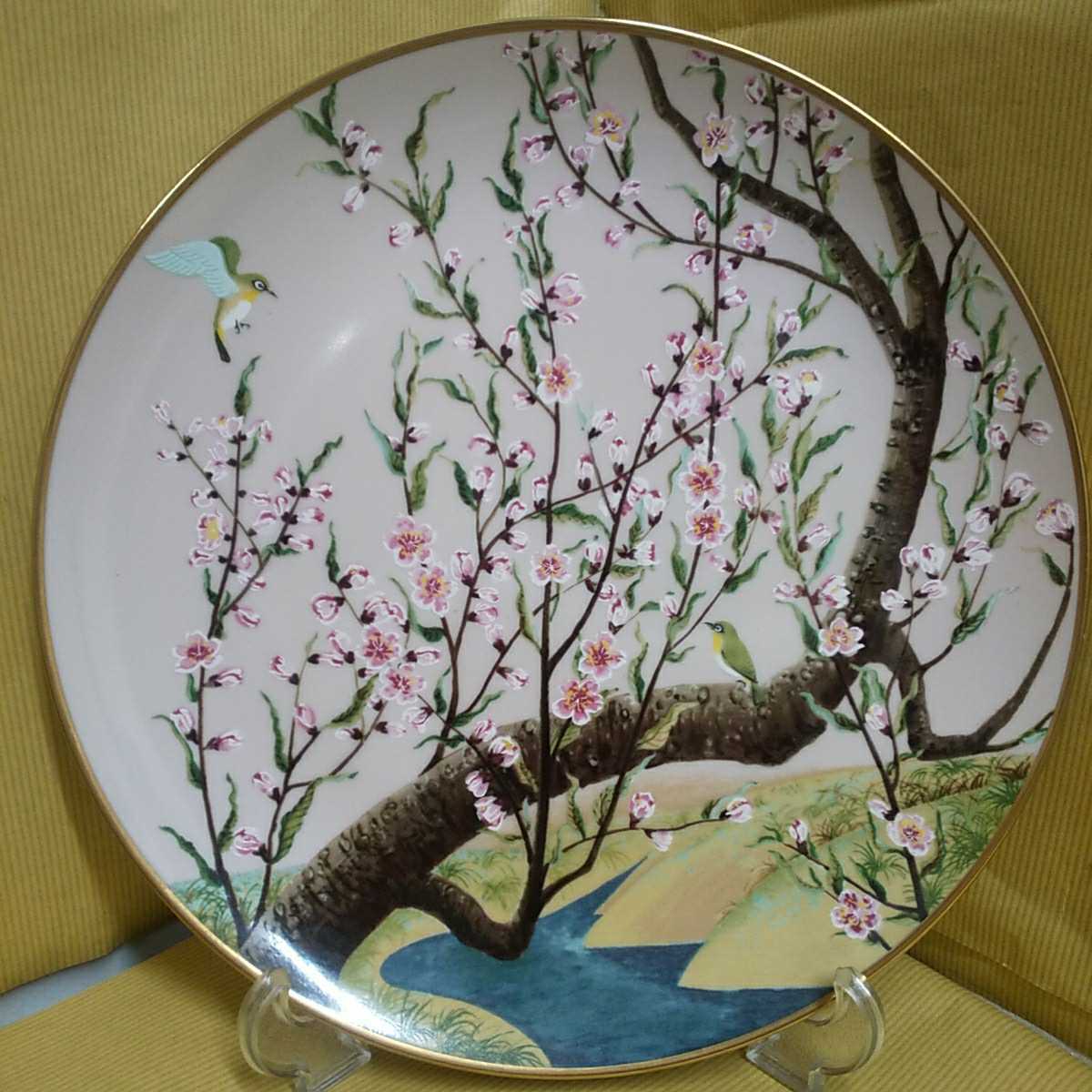 美品 花鳥風月 絵皿 飾り皿 1979 フランクリン ポーセリン 花鳥 十二 
