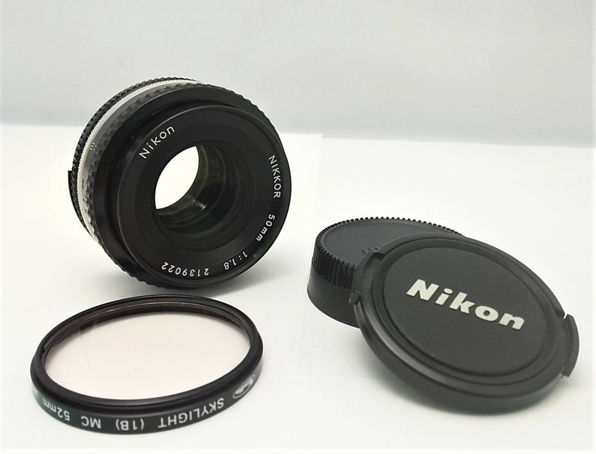 【美品】ニコン ニッコールレンズ 50mm Nikkor Nikon NIKKOR Ai : F1 ニッコールレンズとレンズフードの