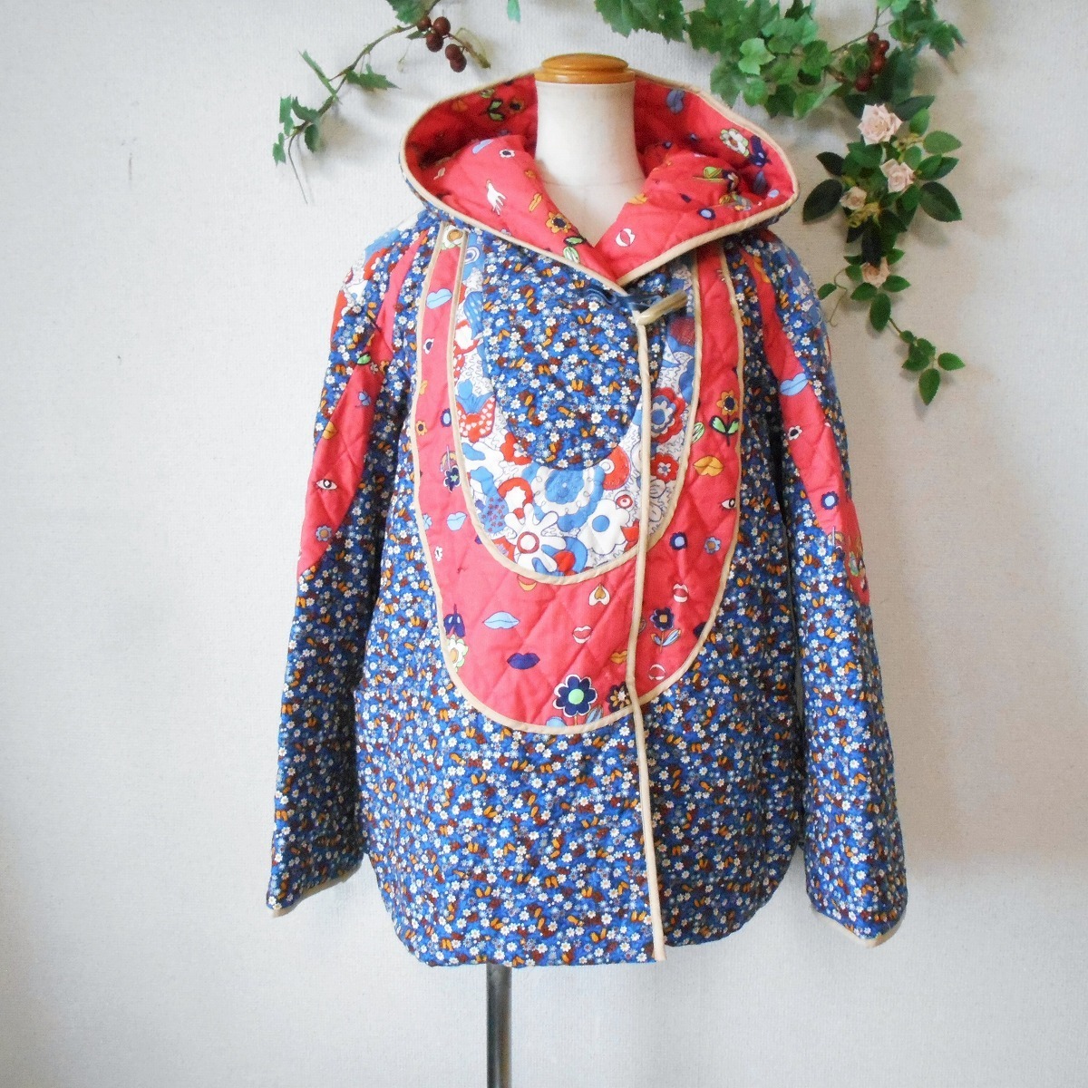 アーカイブ】tsumori chisato マスクロングヘリンボーンコート 