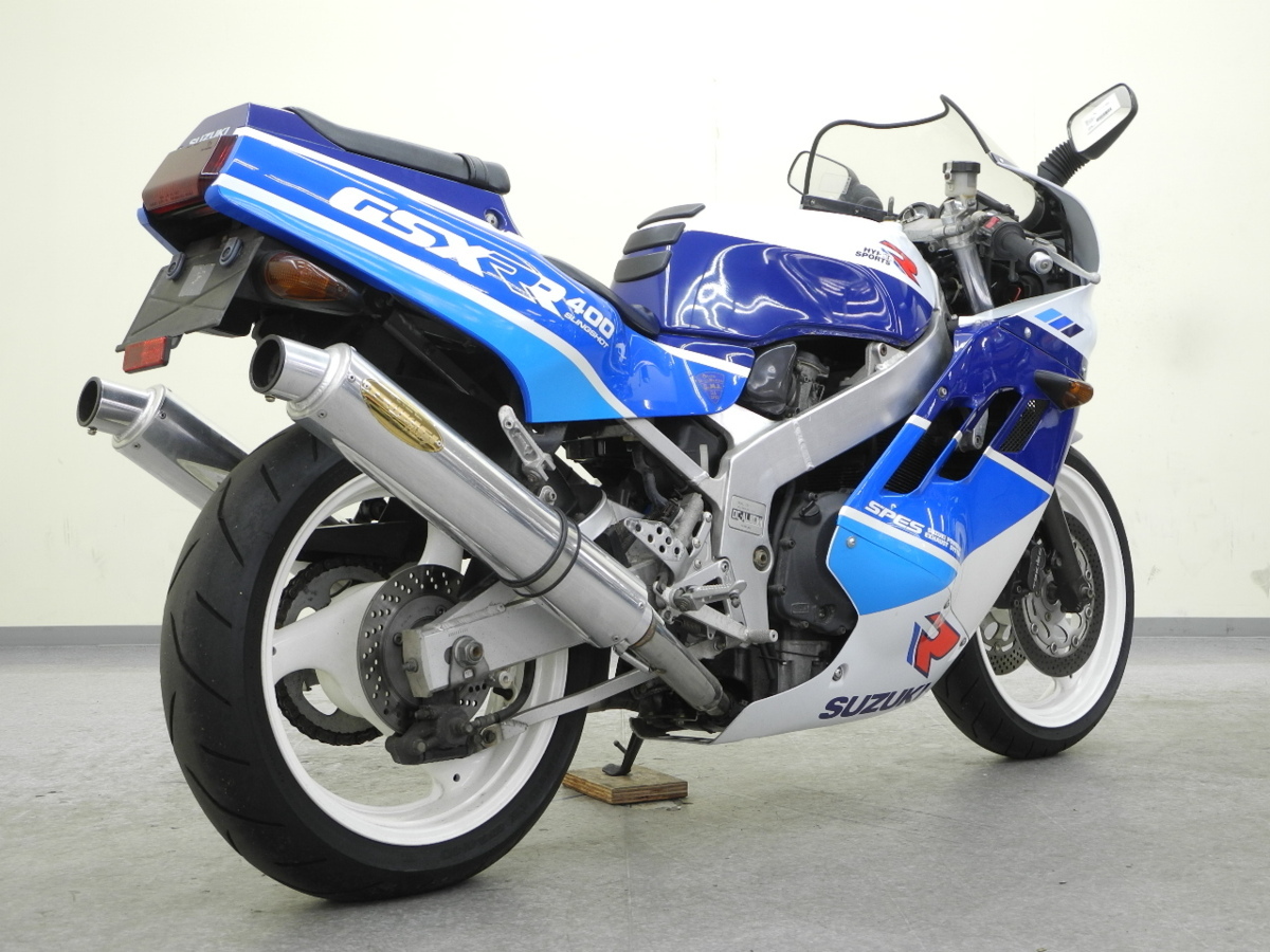 特別出品 スズキ Gsx R400r 動画有 ローン可 旧車 美車 Gk73a フルカウル 400cc マフラー改 Suzuki 251cc 400cc 売買されたオークション情報 Yahooの商品情報をアーカイブ公開 オークファン Aucfan Com