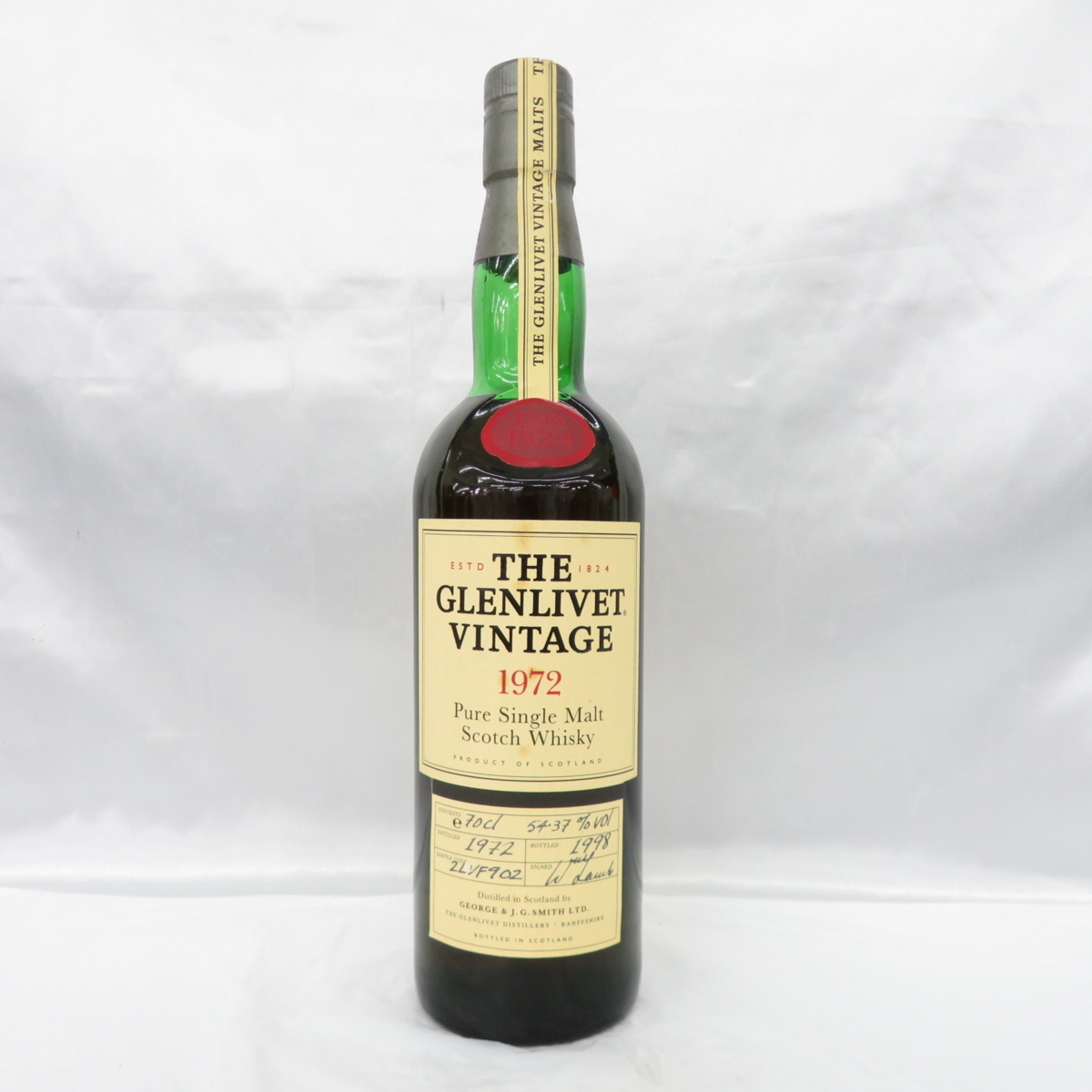 GLENLIVET 20年　オールドボトル1969代流通　空き瓶・空き箱 GLENLIVET 20年 オールドボトル1969代流通 空き瓶・空き箱 ザ