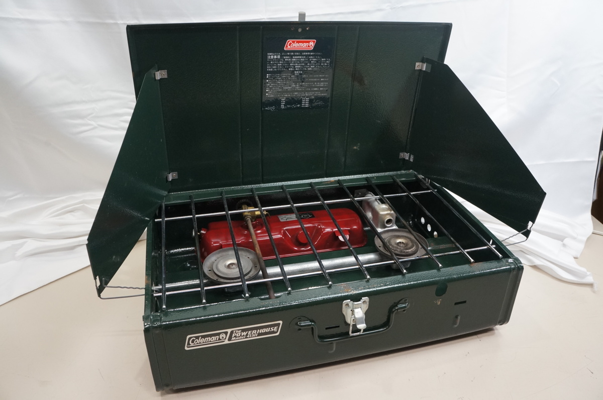 100%新品，爆買い 311 Coleman コールマン POWERHOUSE パワーハウス 413H ツーバーナー ガスコンロ アウトドア 3225N2 /1.5ｂ(ツーバーナー)｜売買されたオークション情報、yahooの商品情報をアーカイブ公開 - オークファ ツーバーナー