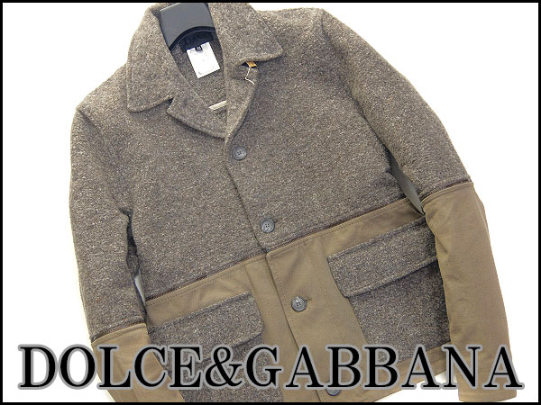 D&G ドルチェ&ガッバーナ ツイードドッキングジャケット48★9589