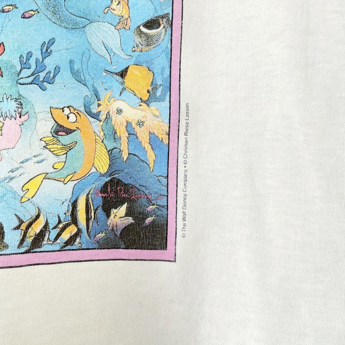 □激レア□90s USA製 THE LITTLE MERMAID LASSEN Tシャツ M リトル 