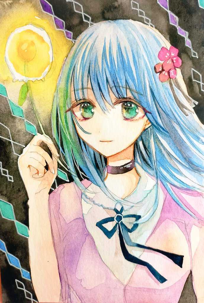 手描きイラスト オリジナル 少女を探しに 透明水彩 すしのえび 手描きイラスト 売買されたオークション情報 Yahooの商品情報をアーカイブ公開 オークファン Aucfan Com