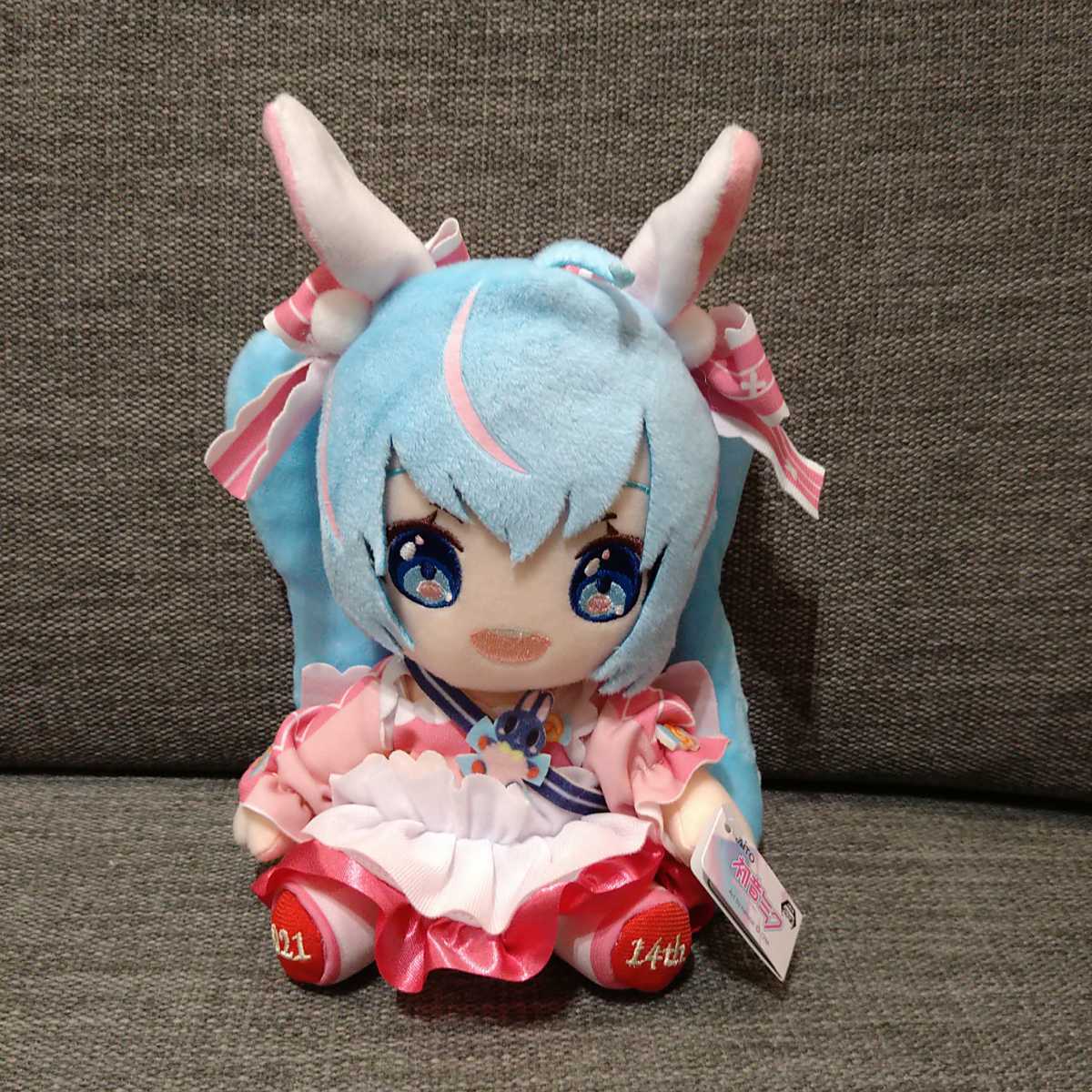 初音ミク バースデー ぬいぐるみ 21年 14th ピンクドレス バニー バースデイ グッズ 初音ミク 売買されたオークション情報 Yahooの商品情報をアーカイブ公開 オークファン Aucfan Com