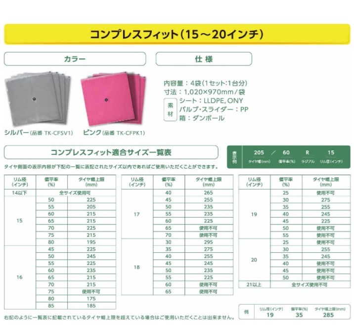 Tokue コンプレックスフィット タイヤ保管袋 圧縮袋 15 インチ用 カバー タイヤ 売買されたオークション情報 Yahooの商品情報をアーカイブ公開 オークファン Aucfan Com