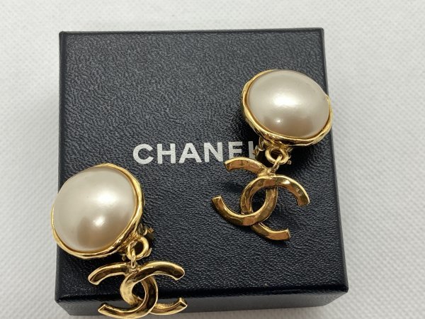 22A】○CHANEL○シャネル○イヤリング○ココマーク○フェイクパール
