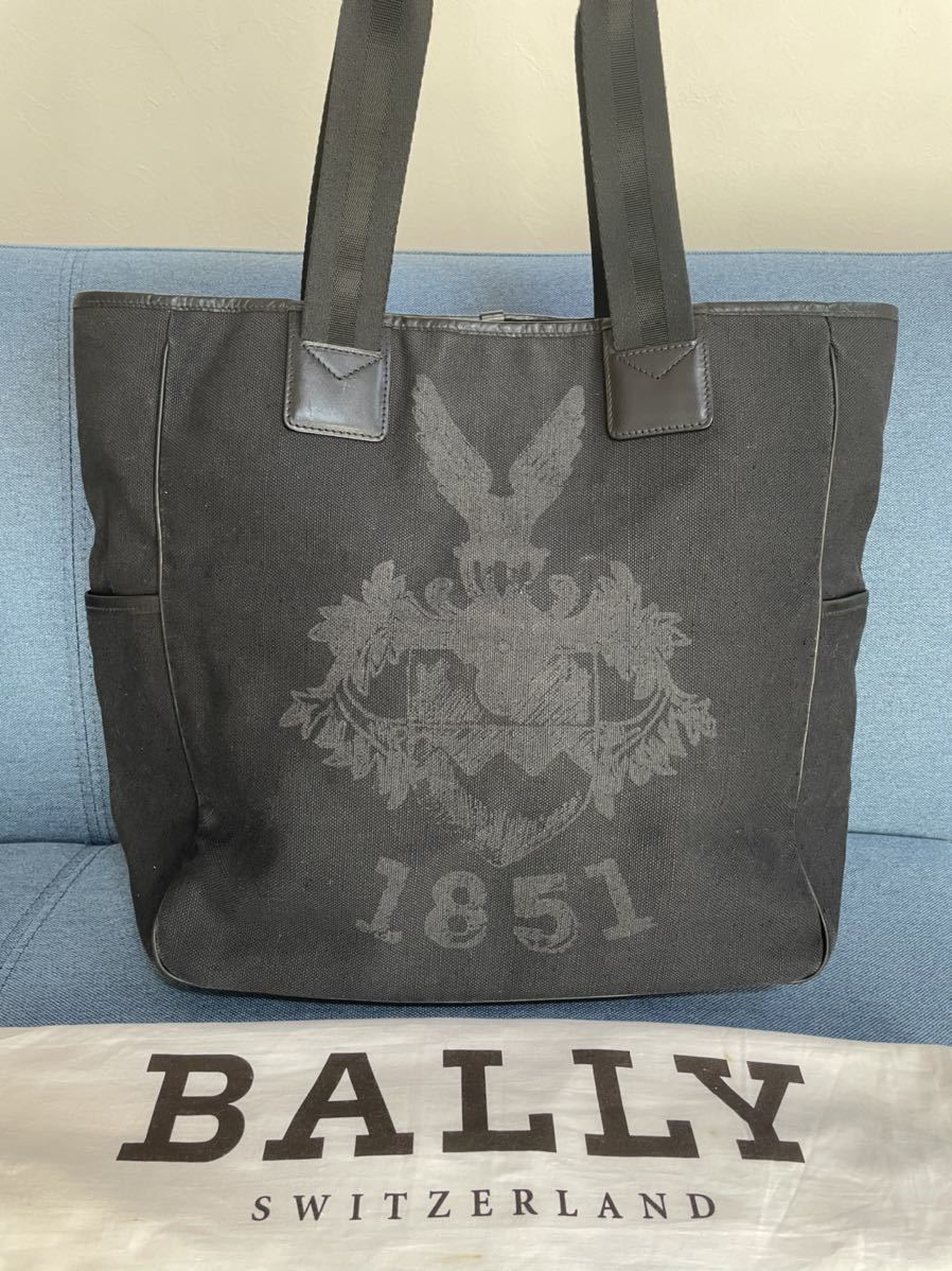 BALLY 紋章 トートバッグ メンズ 肩掛け可能 ブラック 丈夫な BALLY 紋章 トートバッグ メンズ 肩掛け可能 ブラック 丈夫な