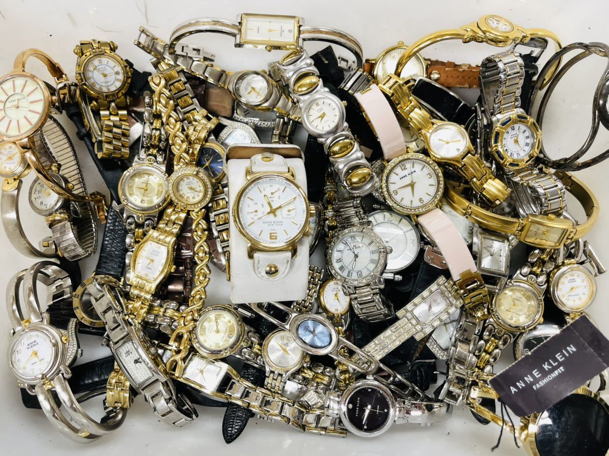  ANNE KLEIN アン クライン のみ 腕時計 50本 大量 まとめてセット ニューヨーク スイス ダイアモンド ジャンク 部品取り まとめ売り 400(アナログ（クォーツ式）)｜売買されたオークション情報、 その他