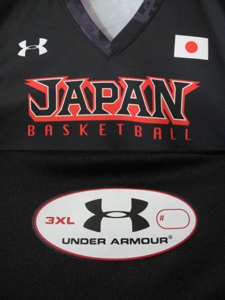 UNDERARMOUR製バスケ日本代表 支給品シューティングシャツ3XL