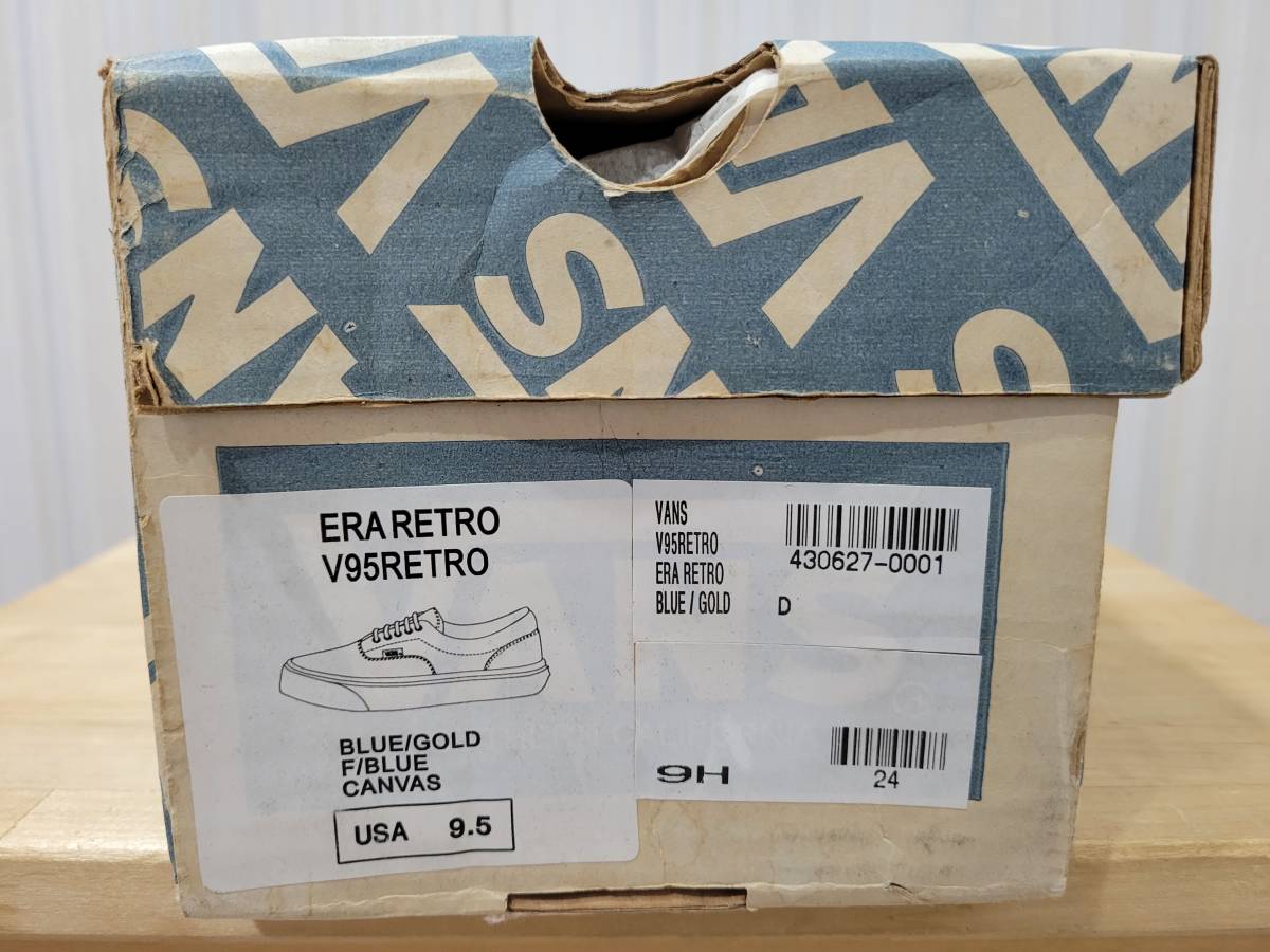 即決で送料無料 新品デッドストック VANS 40周年記念 ERA 紺 黄 白 US9 