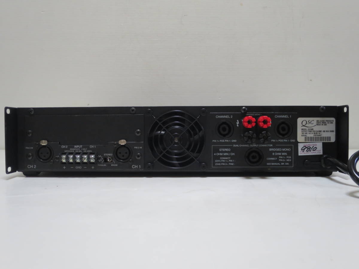 □(48)QSC EX1600 ステレオ パワーアンプ【現状品】 QSC EX 1600