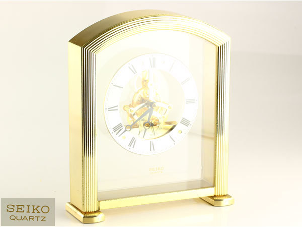 日本美術　SEIKO　セイコー　クォーツ　置時計　I0315