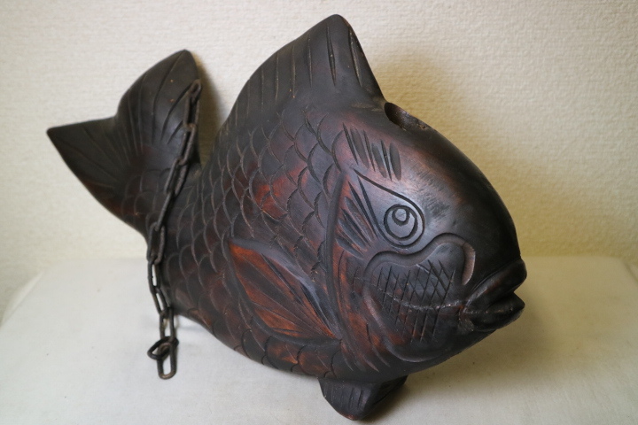 囲炉裏 自在鉤 飾り 鯉 魚 木彫 古道具 ホーム -自在鉤 鉄 「自在鉤 