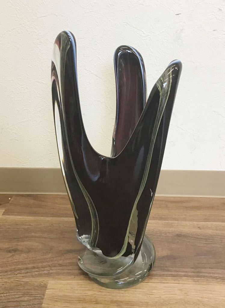 193R）マルティグラス 花瓶 ガラス 花瓶 ガラス Glass フリル 昭和