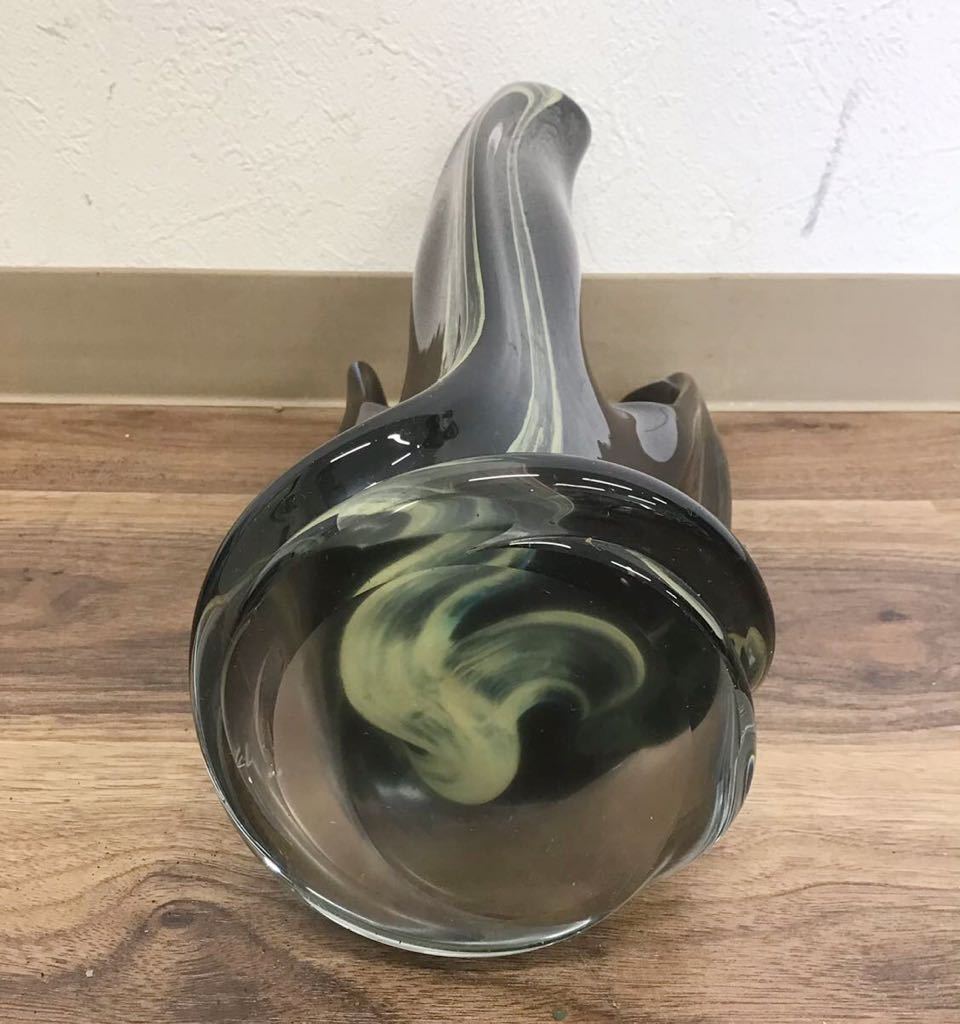 193R）マルティグラス 花瓶 ガラス 花瓶 ガラス Glass フリル 昭和