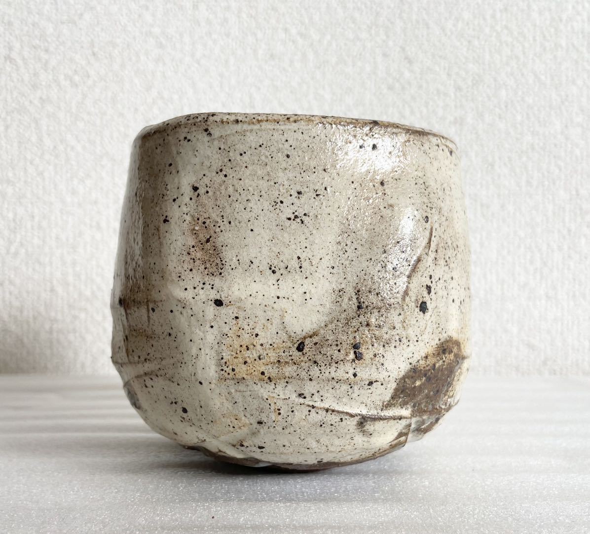 新品未使用 池田省吾 粉引ヘビ苺小碗 粉引き 酒器 湯呑