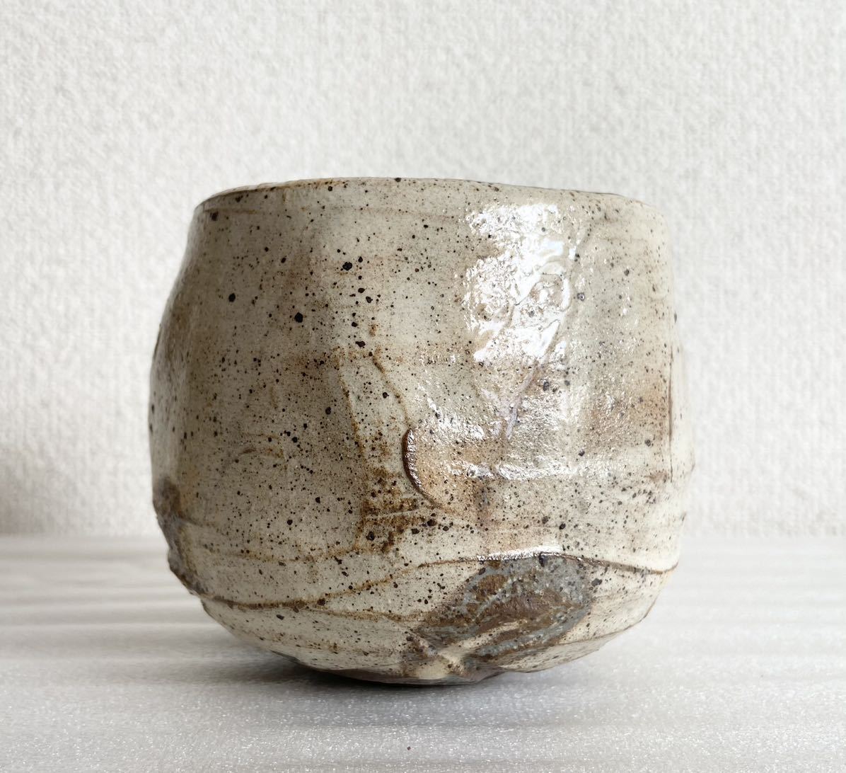 新品未使用 池田省吾 粉引ヘビ苺小碗 粉引き 酒器 湯呑