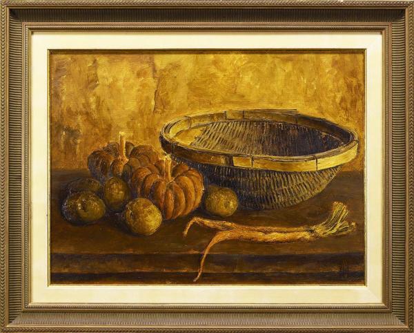 【真作】【WISH】磯部則男 油彩 12号 大作 ◆野菜図名品 　　〇魂の玉葱画家 画業40年 三越日本橋本店個展 #21092018