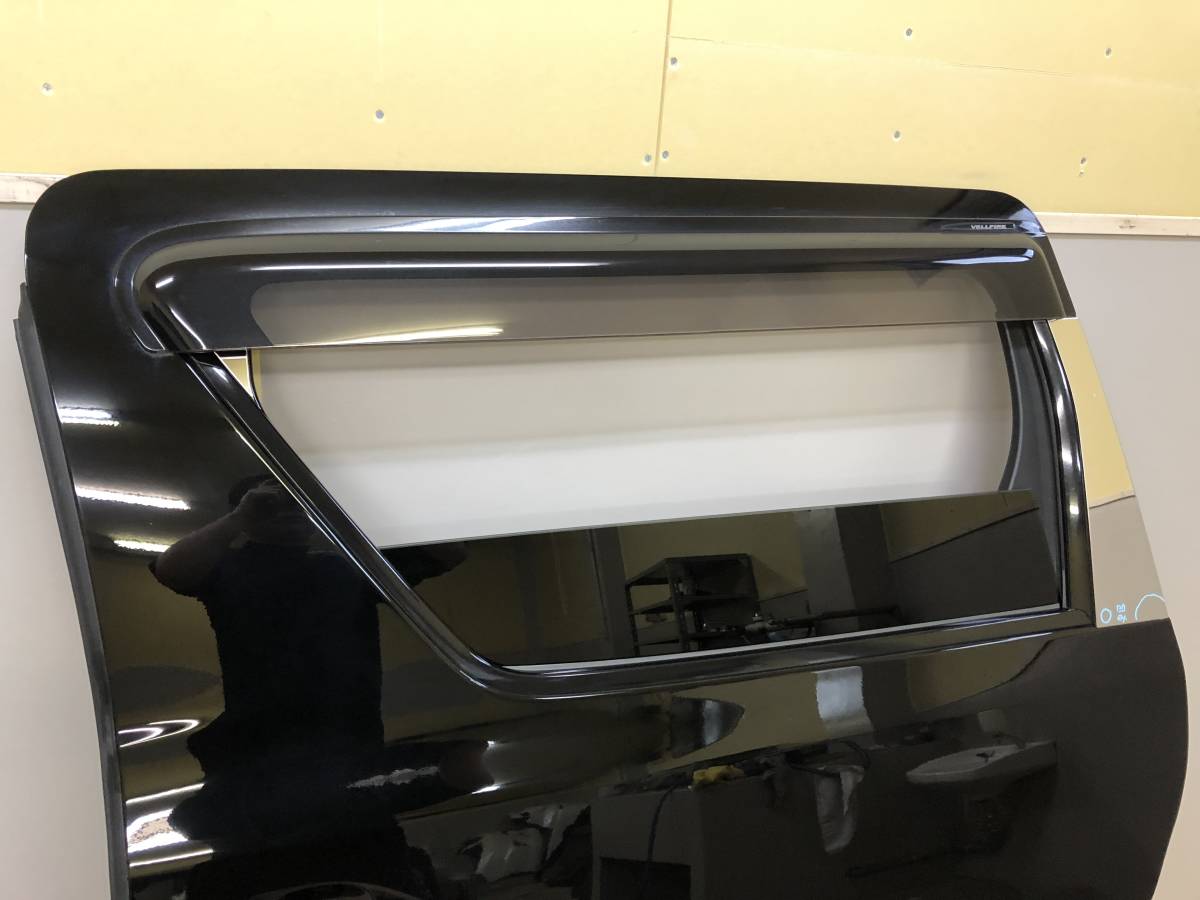 【激安大特価，定番人気】 大型商品　管B027　H21年 ヴェルファイア 2.4Z ANH20W 左リアドア カラー：202　黒 パワースライド付 ガラスフィルム付