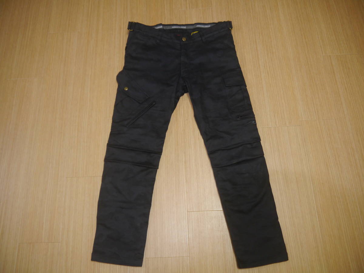【Ｍサイズ・ワイド・股下短め】ROUGH&ROAD(ラフアンドロード)　カーゴストレッチコットンパンツ