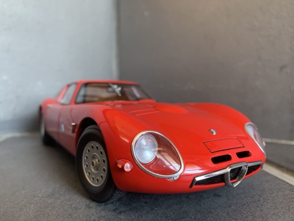 【中古美品】1/18 AUTOart Alfa Romeo TZ2 1965 オートアート　アルファロメオ　TZ2 1965 ミニカー Alfa Romeo AUTOart model, finished ezToys