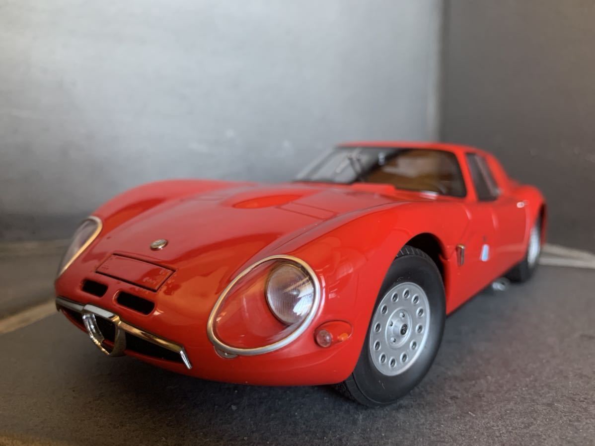 【中古美品】1/18 AUTOart Alfa Romeo TZ2 1965 オートアート　アルファロメオ　TZ2 1965 ミニカー Alfa Romeo AUTOart model, finished ezToys
