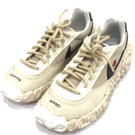 NIKE×UNDER COVER オーバーブレイク 26.5cm スニーカー ベージュ 刺繍 