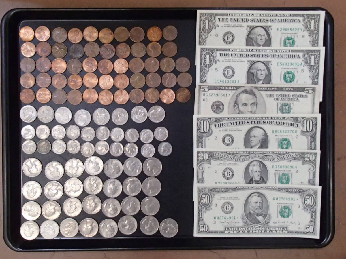 ジャンク品 22617 アメリカ合衆国 紙幣 硬貨おまとめ 旧紙幣 USA アメリカドル