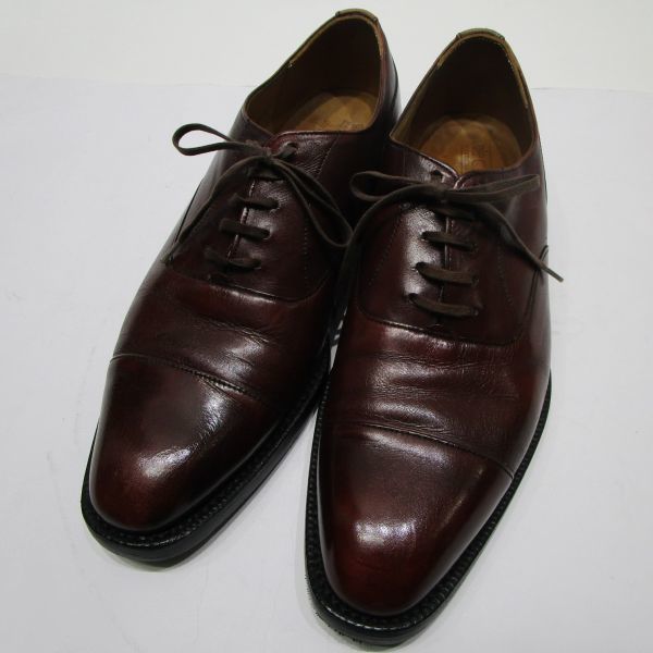 CHEANEY UNITED ARROWS チーニー ユナイテッドアローズ 別注 ストレートチップ レザー レースアップ シューズ 革靴 7 赤茶 イングランド製