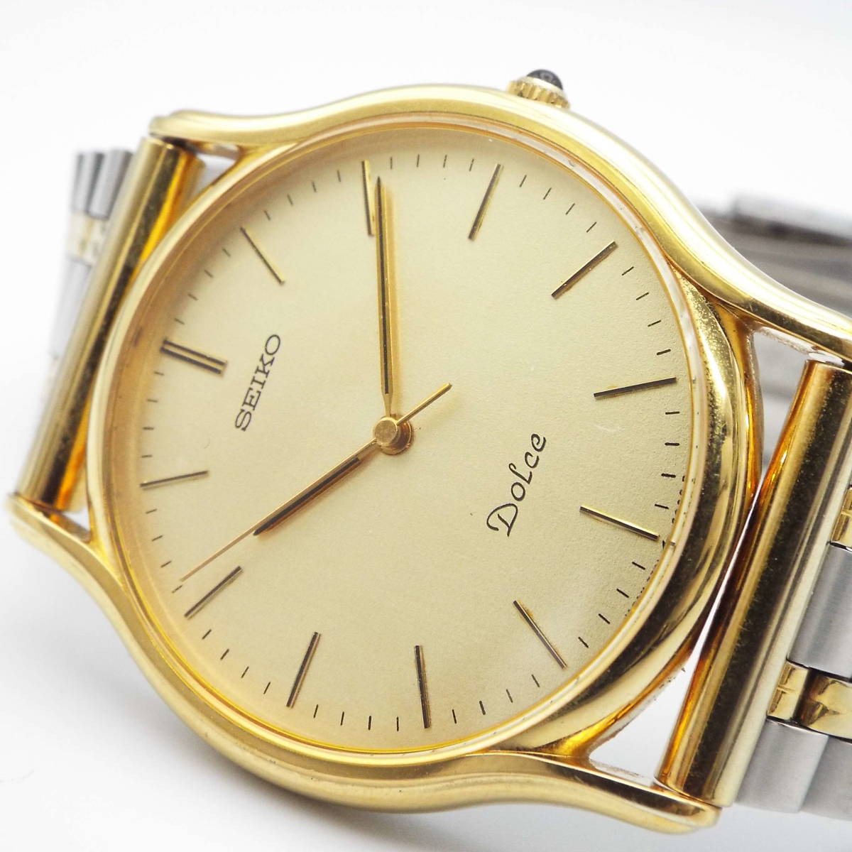 SEIKO DOLCE 腕時計 ラウンド クォーツ コンビ B093美品 SEIKO DOLCE 