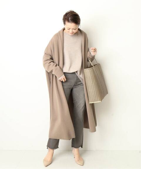□美品 MUSE de DEUXIEME CLASSE スムース ニット ガウンコート de 