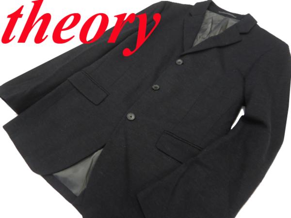 定価5万↑○theory メンズ セオリー ウール混 ジャケット 黒