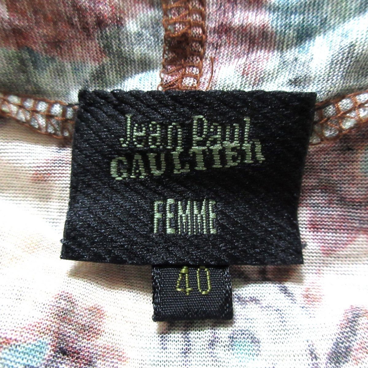 美品 Jean Paul Gaultier FEMME ジャンポールゴルチエファム 長袖 総柄