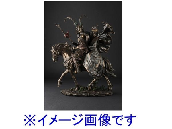 未使用 百花三国志 呂布と貂蝉 ブロンズ風仕上げ フィギュア